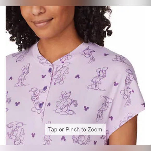 Disney 2 pack Sleep Dress Nightgown Pajamas Mickey and Minnie Mouse - Picture 3 of 7